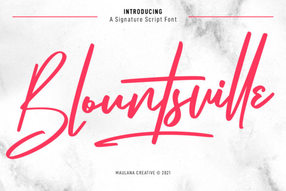 Blountsville Script: The Handwritten Font for Lasting Brand Impact