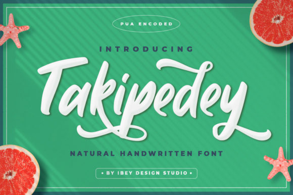 Takipedey Script: A Sweet Calligraphy Typeface for Luxury Design