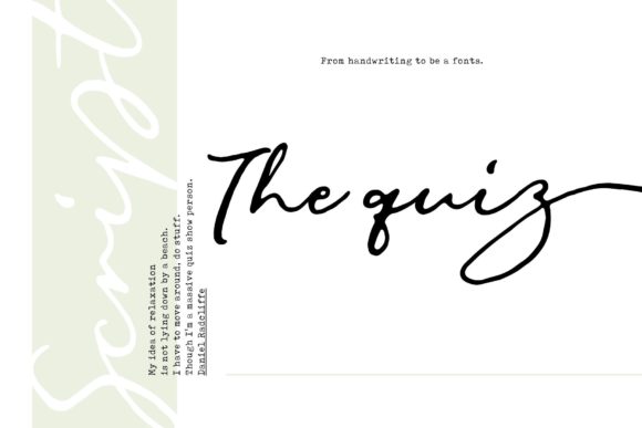 The Quiz Script: A Font That Dances with Creativity